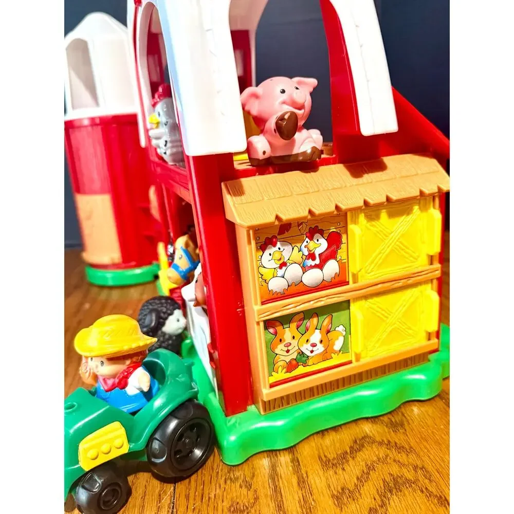 FP Little People Animal Sounds 2005 farmer tractor 4 animals sounds barn works